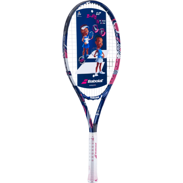 Ракетка б/т дет. BABOLAT B`FLY 25 Gr00, 140487, для 9-10 лет,алюминий,со струнами, сине-розовый