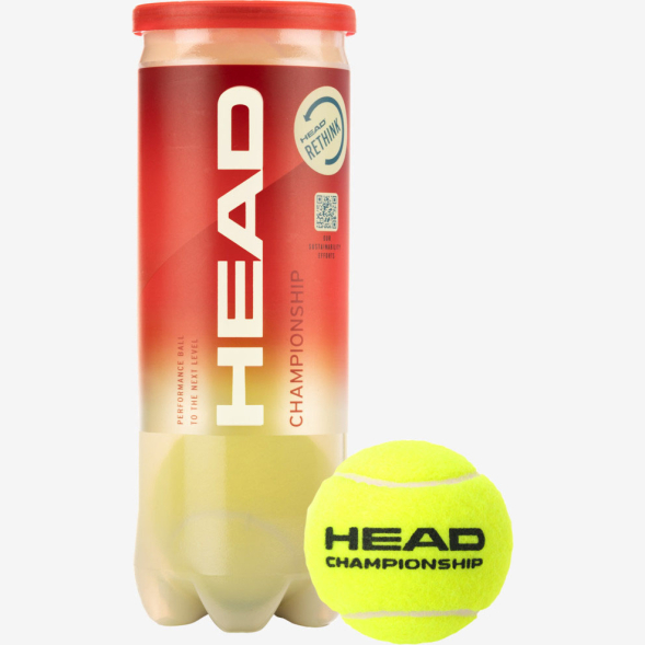 Мяч для большого тенниса HEAD Championship 3B,575301/575203, упаковка 3 мяча, ITF