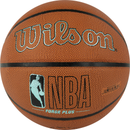 Мяч баск. WILSON NBA Forge Plus Eco BSKT, WZ2010901XB7, р.7, PU, бутиловая камера, коричневый