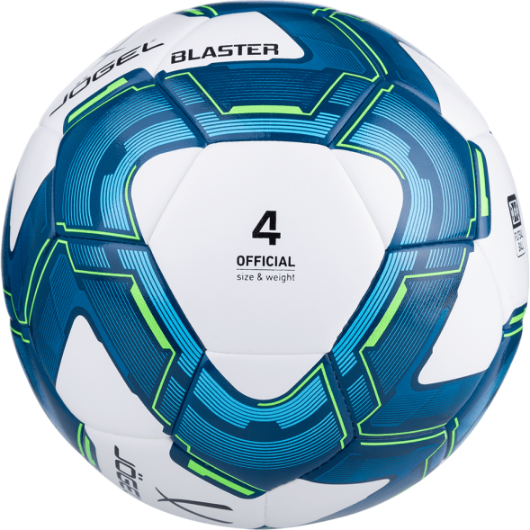 Мяч футзальный JÖGEL Blaster №4, белый/синий/голубой