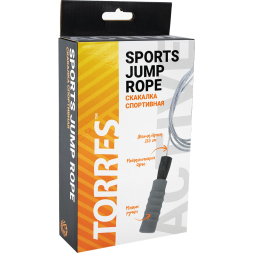 Скакалка TORRES AL1002, метал. трос в оболочке из ПВХ