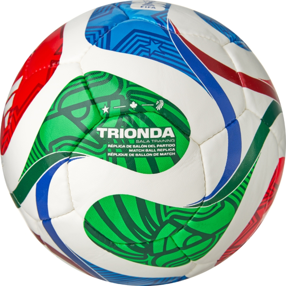 Мяч футзал. ADIDAS WC26 Trionda Training Sala, JD8048, р.4, 18п, ПУ, ручная сш, мультиколор