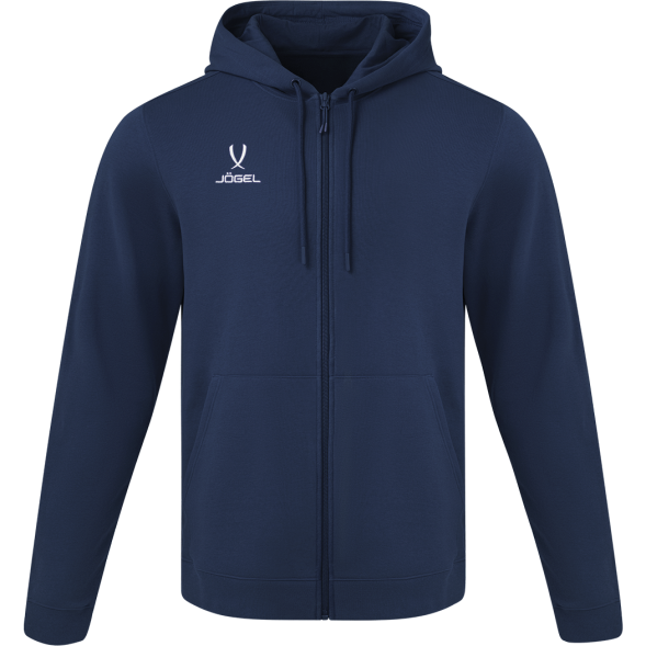 Флисовое худи на молнии JÖGEL ESSENTIAL Cotton Fleece FZ Hoodie, темно-синий