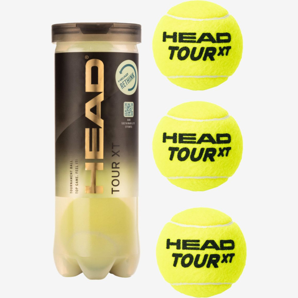 Мяч для большого тенниса HEAD Tour XT 3B,570823, упаковка 3 мяча, ITF