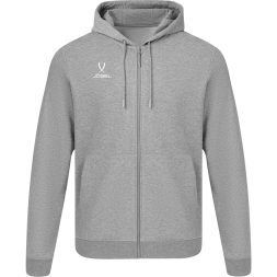 Флисовое худи на молнии JÖGEL ESSENTIAL Cotton Fleece FZ Hoodie, серый меланж, детский