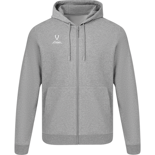 Флисовое худи на молнии JÖGEL ESSENTIAL Cotton Fleece FZ Hoodie, серый меланж, детский