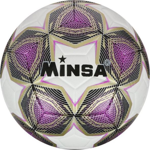 Мяч футбольный MINSA, PU, машинная сшивка, 12 панелей, р. 5