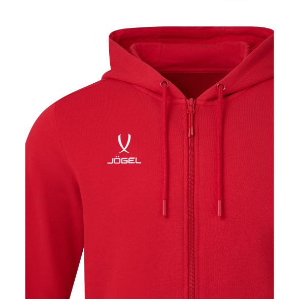 Флисовое худи на молнии JÖGEL ESSENTIAL Cotton Fleece FZ Hoodie, красный, детский