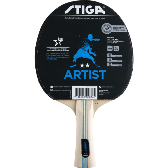 Ракетка для настольного тенниса STIGA Artist WRB ACS ITTF 1212-6218-01, ITTF накладка