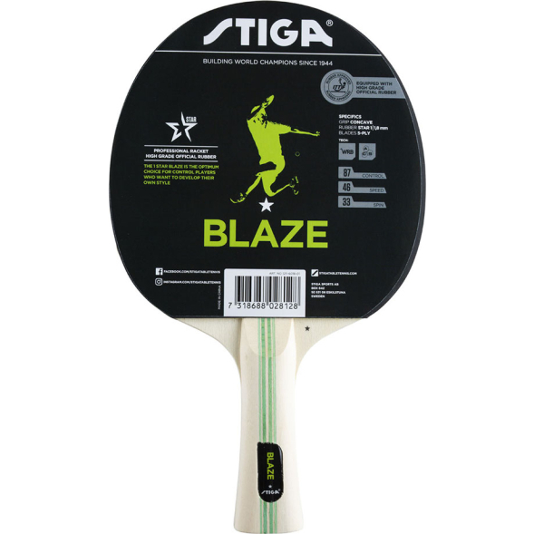 Ракетка для настольного тенниса STIGA Blaze WRB ACS ITTF 1211-6018-01, ITTF накладка