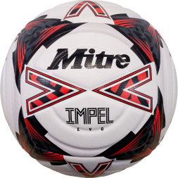 Мяч футб. MITRE Impel Evo 24, 5-B01790C29, р.5,мат.ТПУ,6 п, бут. кам, гибр.сш., бело-красный
