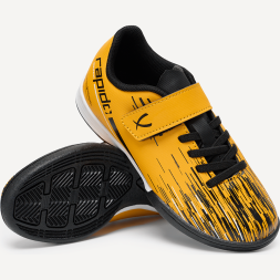 БЕЗ УПАКОВКИ Бутсы зальные JÖGEL Rapido IN Yellow/black, детский