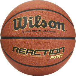 Мяч баск. WILSON Reaction PRO, WTB10139XB05, р.5, синт. PU, бутил. камера, темно-коричневый