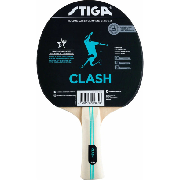 Ракетка для настольного тенниса STIGA Clash Hobby ITTF 1210-5718-01, ITTF накладка
