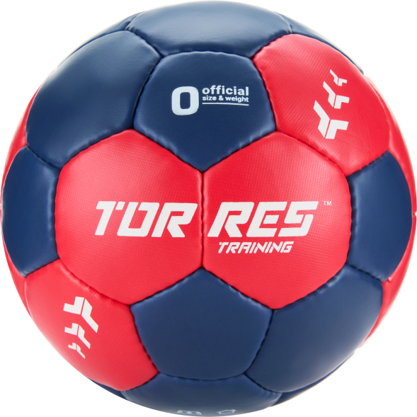 Мяч ганд. TORRES Training, H32450, р.0, ПУ, 4 подкл. слоя, руч. сшивка, мультиколор