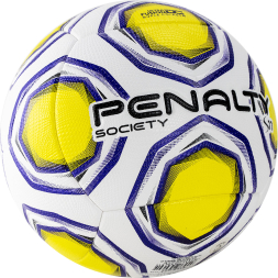 Мяч футбольный PENALTY BOLA SOCIETY S11 R2 XXI 5213081463-U, размер 5, бело-желто-синий