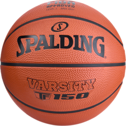 Мяч баск. SPALDING TF-150 Varsity Logo FIBA 84421z, р.7, FIBA Approved, резина, коричнево-черный