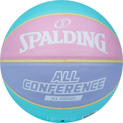 Мяч баск. SPALDING All Conference р.6, 77065, композит, голубо-розовый