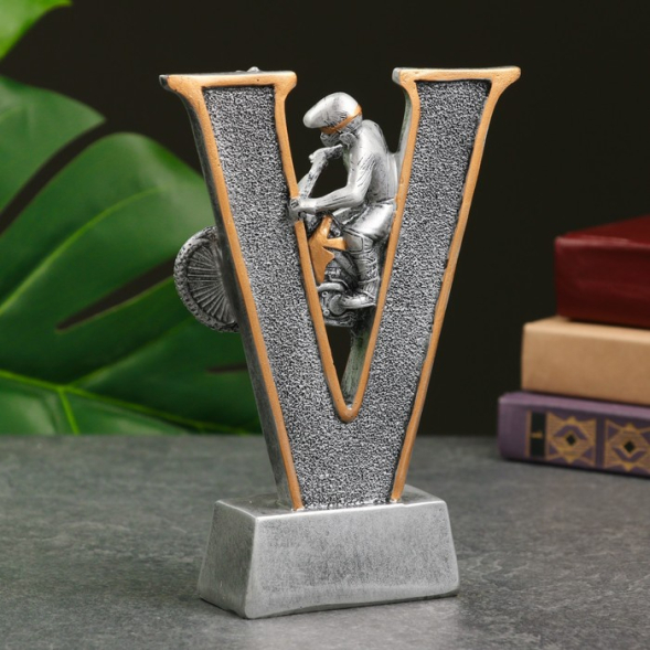 Стела "Мотоспорт: мотоциклист" 18х13х4см