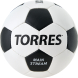 Мяч футб. TORRES Main Stream, F30184,р.4, 32 пан. ПУ, 4 под. слоя, руч. сшив., бело-черный