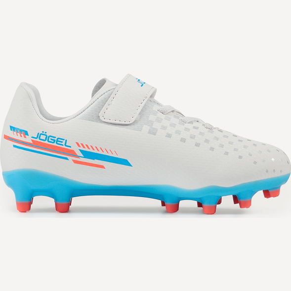 Бутсы футбольные JÖGEL Evofly FG Talant White/blue, детский
