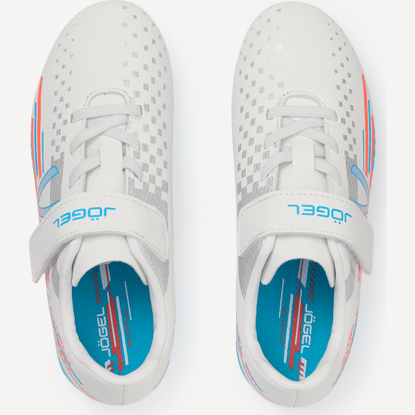 Бутсы футбольные JÖGEL Evofly FG Talant White/blue, детский