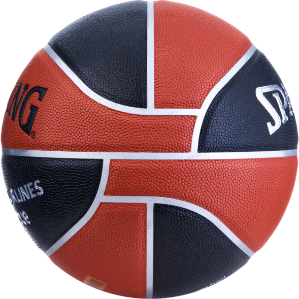 Мяч баск. SPALDING TF-500 Excel Euroleague р.7, 77101z, композит, коричнево-черный