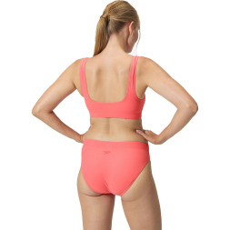 Купальник SPEEDO Textured Deep U-Back Bikinis,8-00387516588, размер 36, российский размер 48, оранжевый