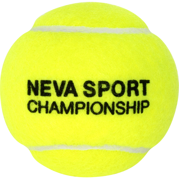 Мяч теннисный NS Championship 3B, 124001, уп.3шт, сукно, нат.резина, желтый