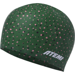 Шапочка для плавания Atemi silicone cap Point green, силикон, Цвет: Принт, TSC1PG
