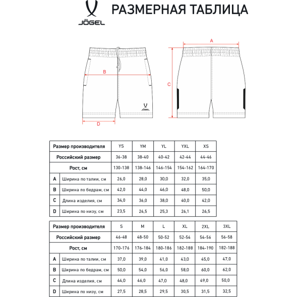 Шорты тренировочные JÖGEL CAMP 2 Training Poly Shorts