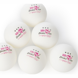 Мяч для наст. тенниса DOUBLE FISH 3***, V111F, диам. V40+мм, ITTF Appr,плаcтик,упак.6 шт, белый