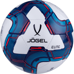 Мяч футбольный JÖGEL Elite №5, белый/синий/красный