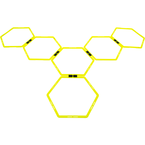 Набор шестиугольных напольных обручей JÖGEL Agility Hoops JA-216, 6 шт.