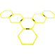 Набор шестиугольных напольных обручей JÖGEL Agility Hoops JA-216, 6 шт.