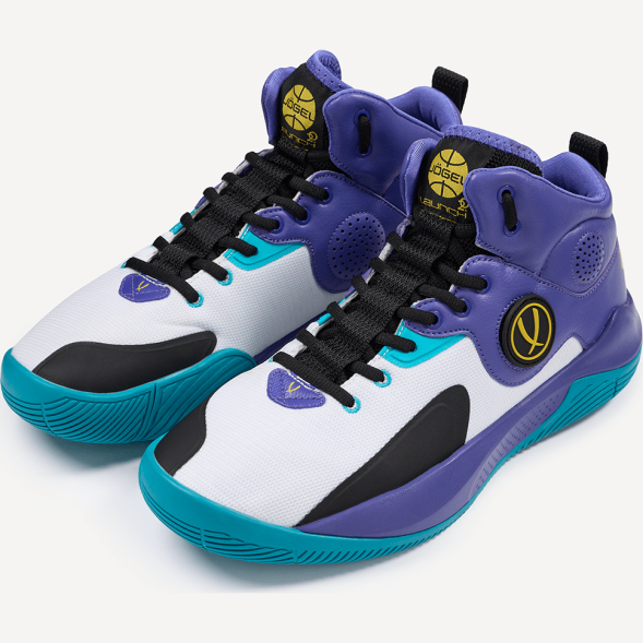 Кроссовки баскетбольные JÖGEL Launch 2.0 MID, белый/фиолетовый/голубой