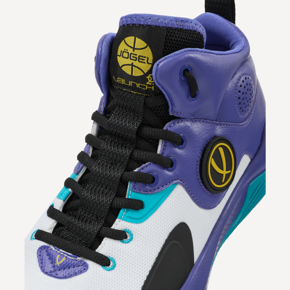 Кроссовки баскетбольные JÖGEL Launch 2.0 MID, белый/фиолетовый/голубой