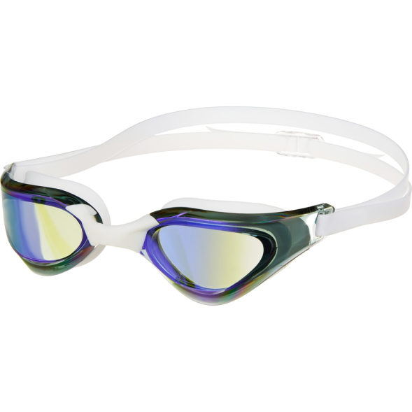 Очки для плав.TORRES Pro, SW-32520MR, зерк.линзы.,белая оправа,дв.рег.ремешок