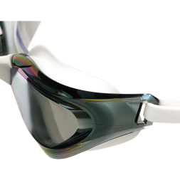 Очки для плав.TORRES Pro, SW-32520MR, зерк.линзы.,белая оправа,дв.рег.ремешок