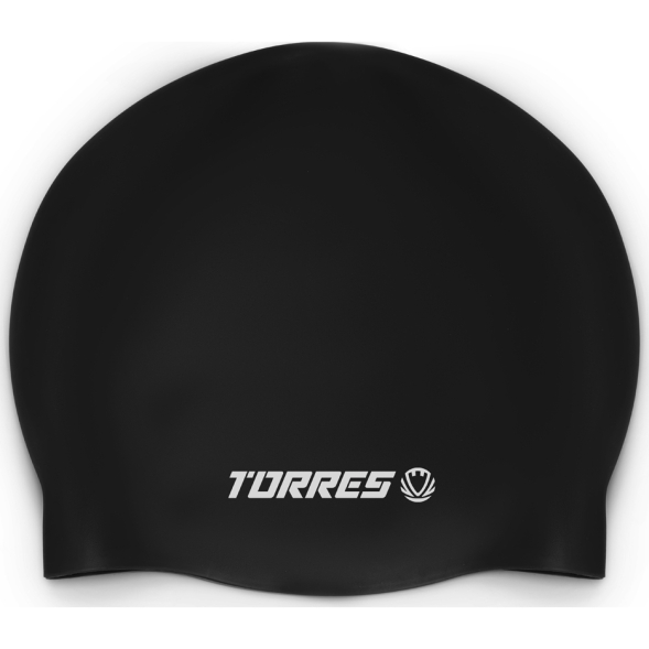 Шапочка для плав. TORRES, SW-12507BK, черный, силикон