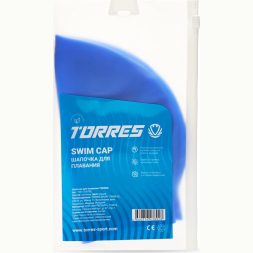 Шапочка для плав. TORRES, SW-12507BK, черный, силикон