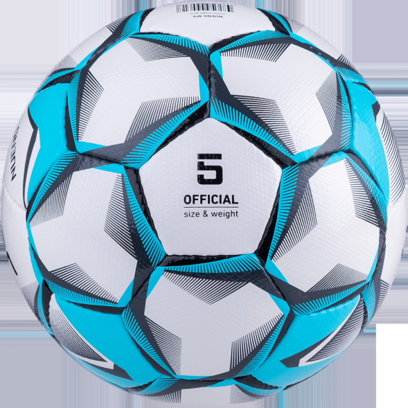 Мяч футбольный JÖGEL Nueno №5, белый/голубой/черный
