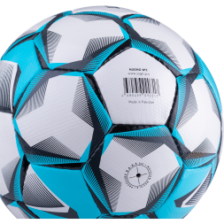 Мяч футбольный JÖGEL Nueno №5, белый/голубой/черный
