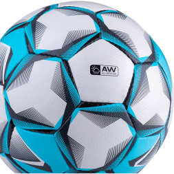 Мяч футбольный JÖGEL Nueno №5, белый/голубой/черный