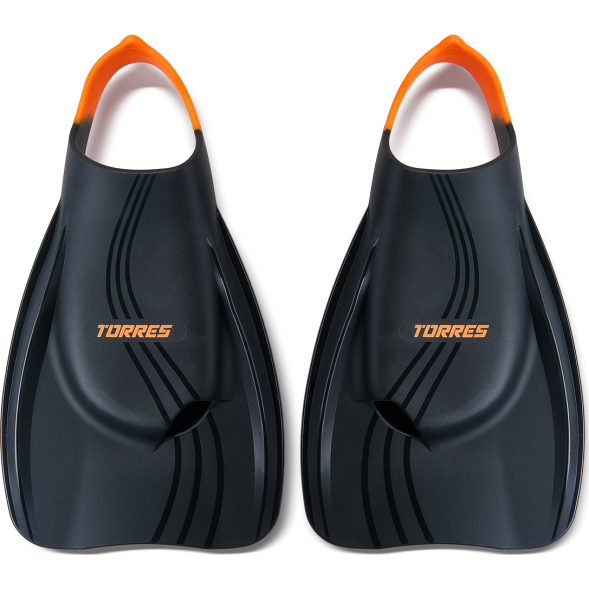 Ласты для бассейна профессиональные TORRES X1, SWF042403BL, р. EU 40-41 (M), черно-оранжевый