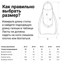 Ласты для бассейна профессиональные TORRES X1, SWF042403BL, р. EU 40-41 (M), черно-оранжевый