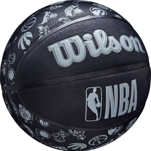 Мяч баск. WILSON NBA All Team, WTB1300XBNBA р.6, PU, бутил. камера, черный