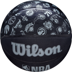 Мяч баск. WILSON NBA All Team, WTB1300XBNBA р.6, PU, бутил. камера, черный