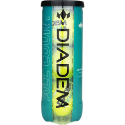 Мяч теннисный DIADEM Premier All Court 3B, BALL-CASE-ALLCRT, уп.3шт, одобр.ITF, фетр, желт