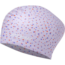 Шапочка для плавания Atemi long hair cap Point violet flower, силикон, Цвет: принт, TLH1PVF